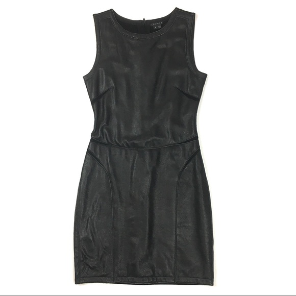 Theory dress leather paneled sheath sleeveless - Picture 2 of 8